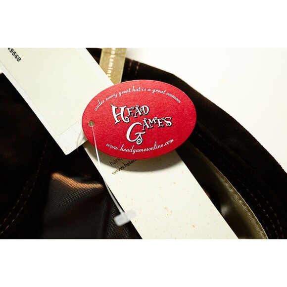 Helen Kaminski Calf Suede beret hat Rory Espresso M - Picture 5 of 7